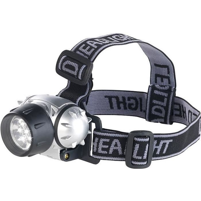 Lampe frontale - LUNARTEC - SL-90 - 7 LED - 30 lm - 3 niveaux de luminosité Lampe frontale - LUNARTEC - SL-90 - 7 LED - 30 lm - 3 niveaux de luminosité