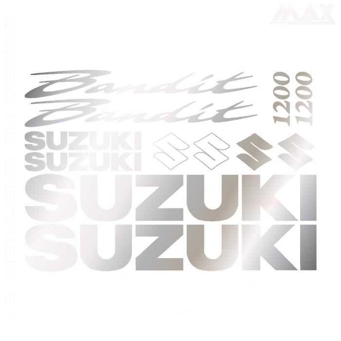 12 sticker Bandit – ARGENT – sticker SUZUKI Bandit GSXF 1200 - SUZ412