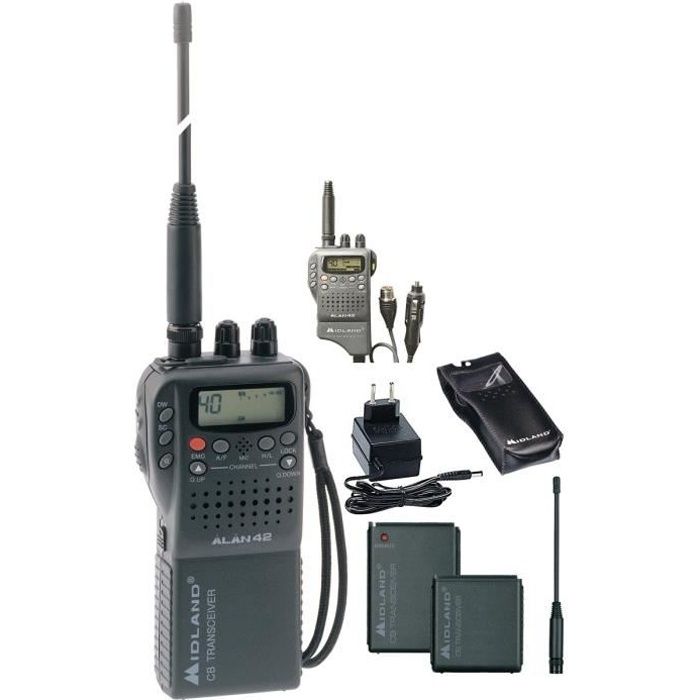 Radio CB Portable Midland Alan 42 Multi | UK Et Chaînes Européennes | Neuf Dans Son Emballage