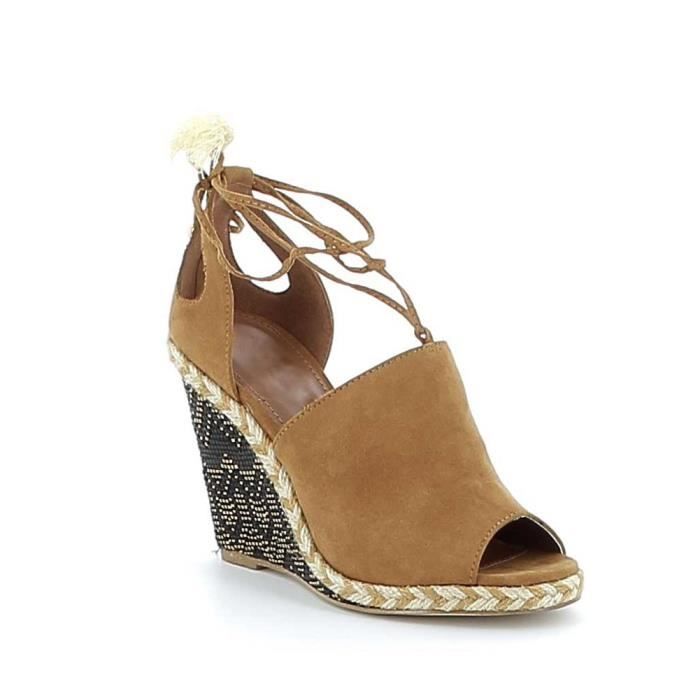 espadrilles compensées fermées femme