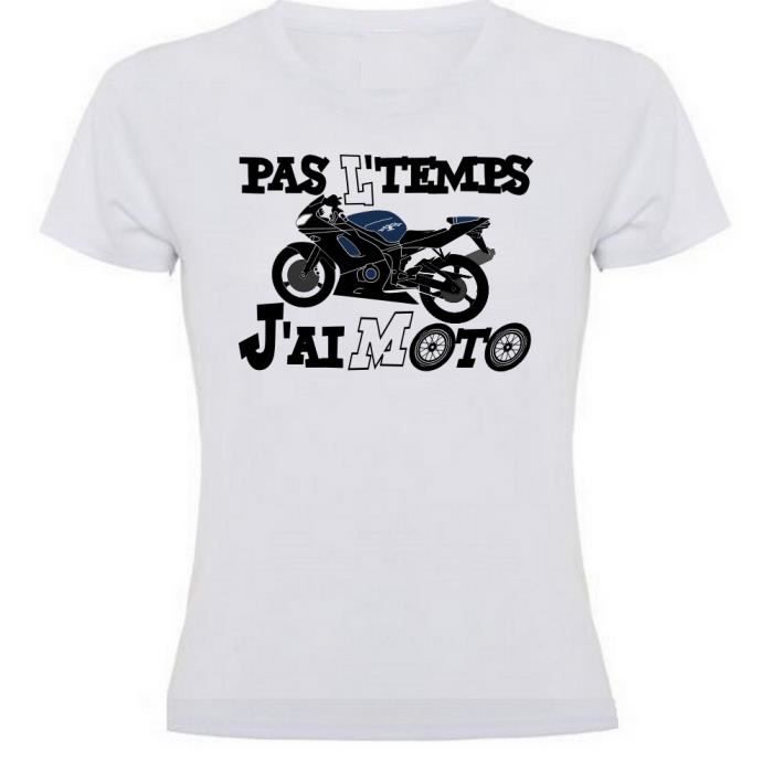 T-shirt Moto Humoristique - 'J'ai Juste Besoin De Faire De La Moto' - 100% Coton - Pour Motards Et Passionnés