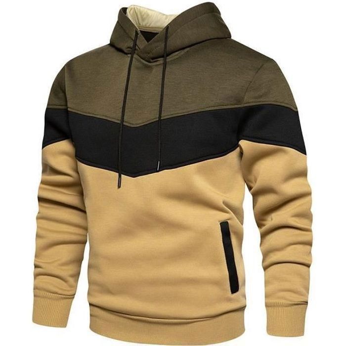 Sweat Homme Chaud Sweat a Capuche Homme de Sport Hip Hop Sweat Shirt a Capuche Sport Casual Automne Hiver Kaki Vert Vert Cdiscount Pret a Porter