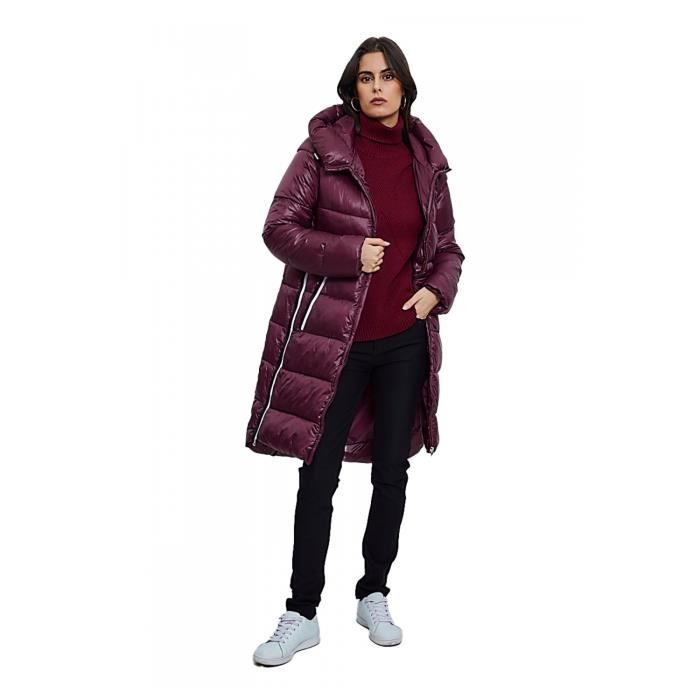 Doudoune longue bordeaux femme discount