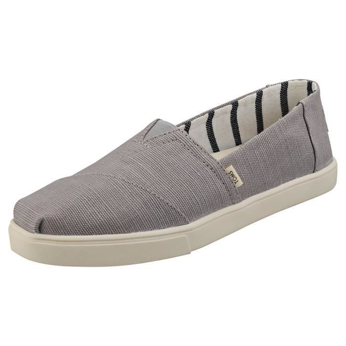 TOMS TOMS Heritage Canvas Capsole Espadrilles femme gris - chaussure textile semelle caoutchouc