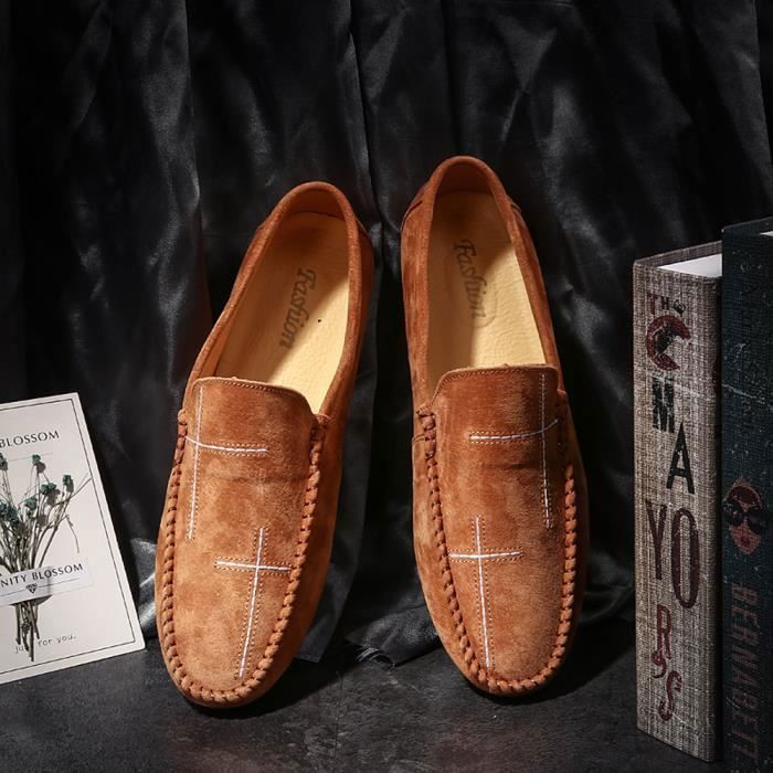 Mocassin Homme Retro Jaune Cuir Confortable Taille 38 48 Jaune Cdiscount Chaussures