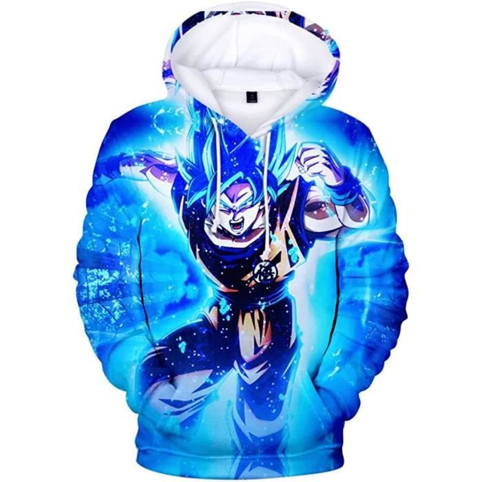 Dragon Ball z Sweat à Capuche Homme Femmes Goku 3D Imprimé Anime Pull