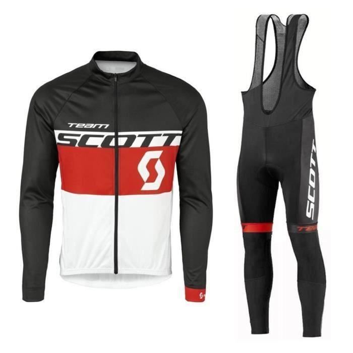 Ensemble Maillot de Cyclisme Homme Manches Longues + Pantalon à