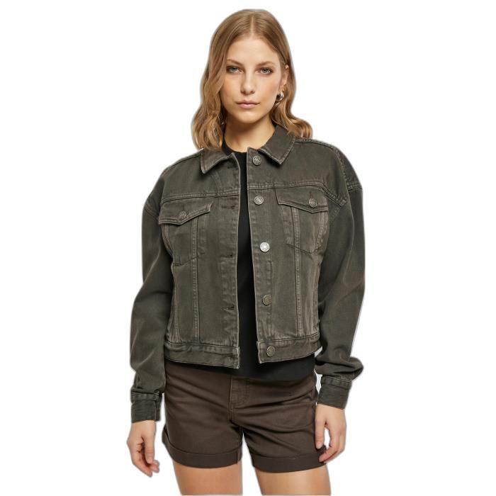 Veste jean marron clearance