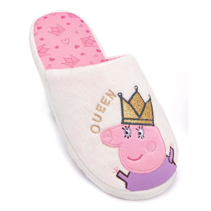 Chaussons Peppa Pig QUEEN Femme Maman Pig Doux Adherente Produit sous licence officielle
