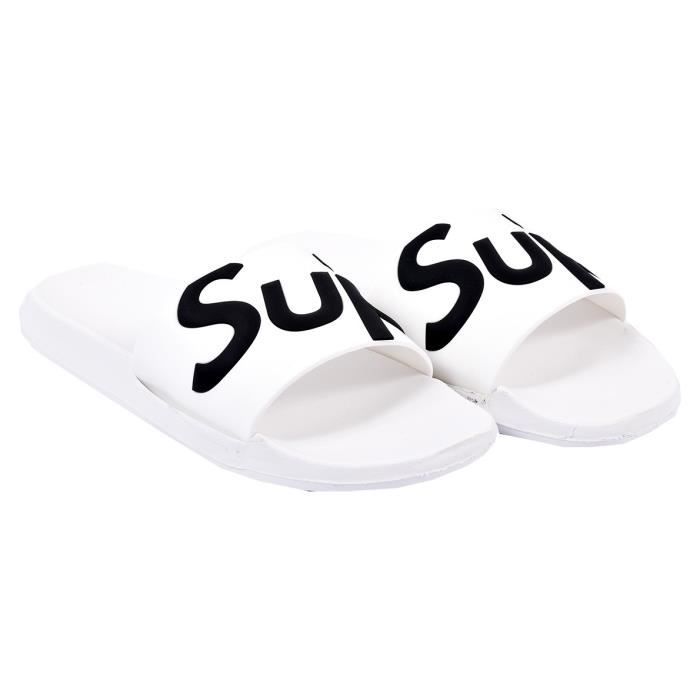 Claquette Piscine Homme UPER PU7596 Blanc Sechage Rapide et Confortable Cdiscount Sport