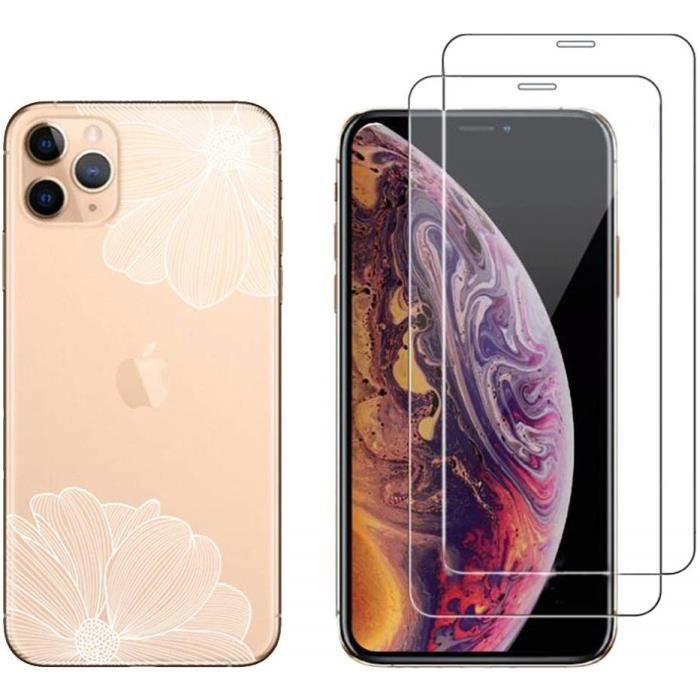 Coque IPhone 11 Pro Max Fantaisie + 2 Films Protection écran Verre Trempé - Neuf Novago