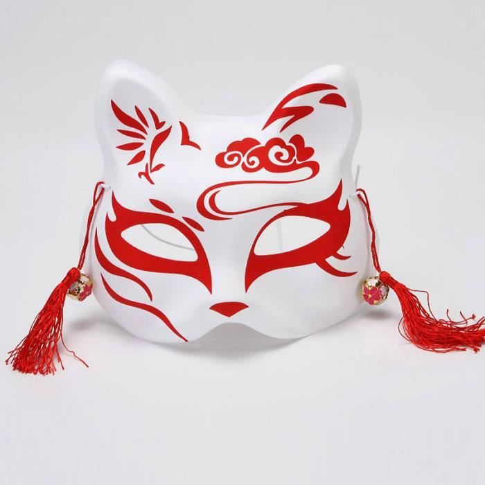 demi visage masque de chat anime renard partie sombre cosplay masque de bal ecran de soie o cdiscount maison