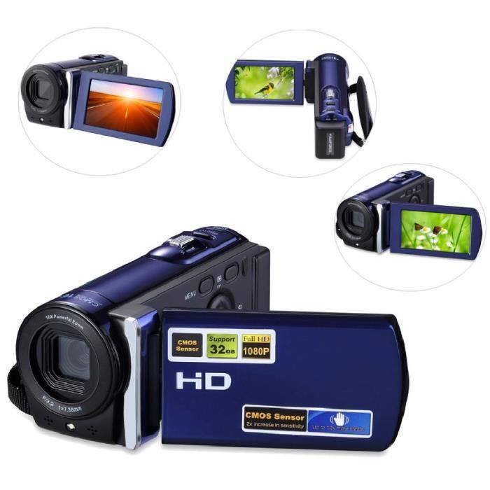 Noir 32 Go-Caméra numérique pour enfants, caméscope éducatif avec Zoom