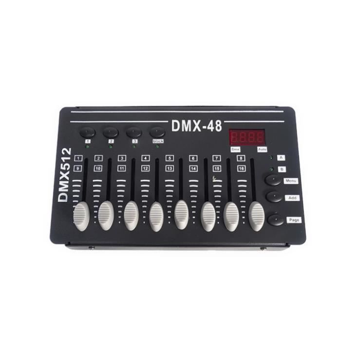 Contrôleur DMX-48 12 canaux pour DMX lumière DJ pour têtes mobiles, Console  d'effet d'éclairage Disco - Cdiscount TV Son Photo