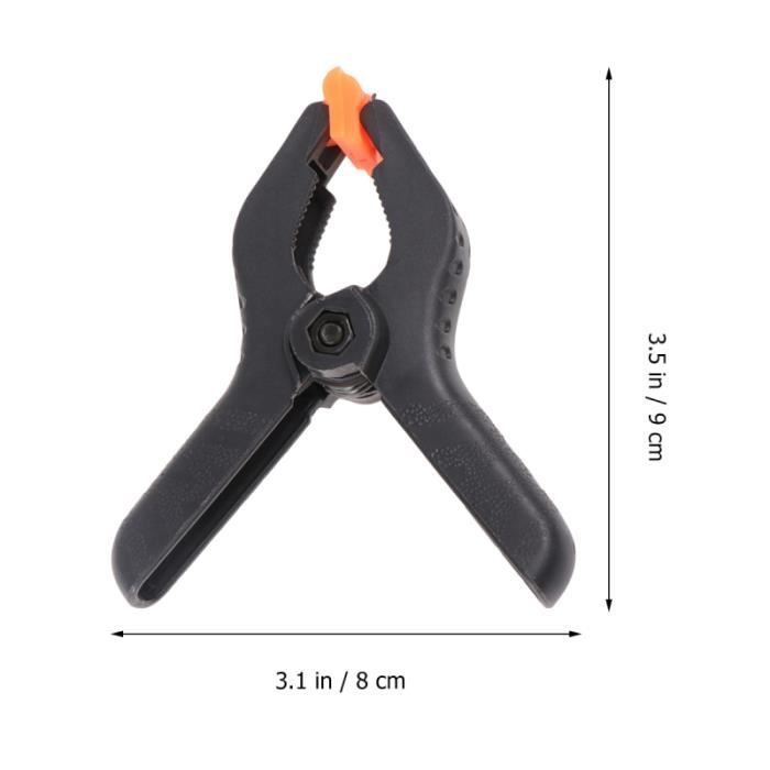 10 Pinces à Ressort Noir - Pour Photo, Bricolage, Jardin - Taille 70x95 Mm