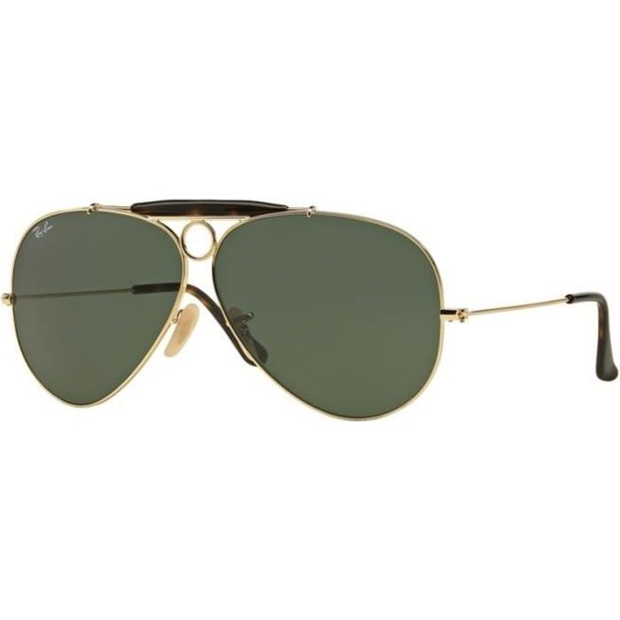 Lunettes de soleil pour homme RAY BAN Or RB 3138 SHOOTER 181 62/9 - Achat / Vente lunettes de soleil Homme Adulte Noir Doré - Cdiscount