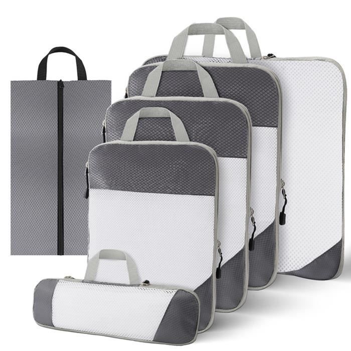 6pcs Sacs en filet de rangement extensibles, sacs de rangement imperméables  en nylon, pour rangement de fournitures de voyage