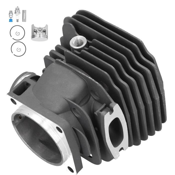 Kit Piston + Cylindre 43mm Pour Tronçonneuse 45cc G4500 - Anneaux, Broches, Circlips Inclus - Pièces De Rechange Moteur