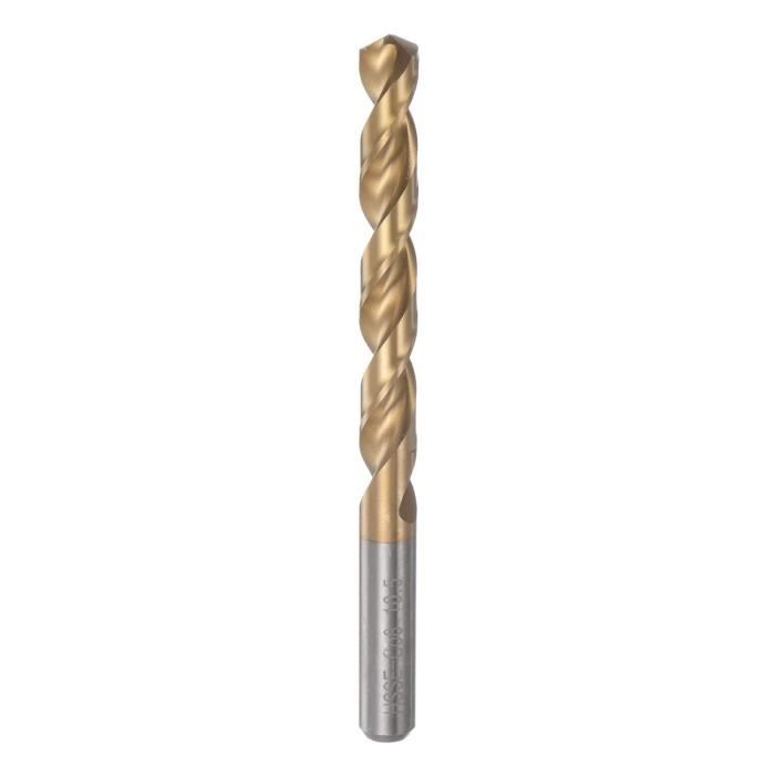 Foret Hélicoïdal 10,3 Mm HSS-E M42 8% Cobalt Revêtu Titane - Pour Acier Inoxydable, Aluminium, Cuivre - Longueur 133 Mm, Angle 135°