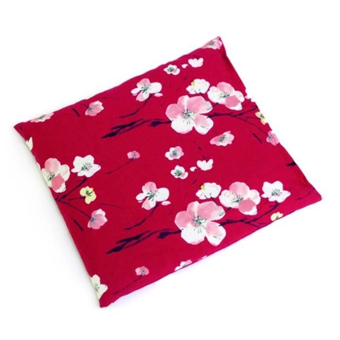 Coussin Chauffant Noyaux De Cerise Croissant Floral - Environ 37x33 Cm - Réutilisable - Fabriqué En Allemagne