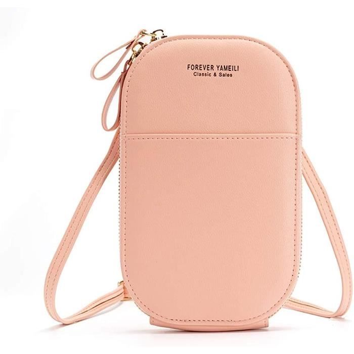 Pochette Bandoulière En Cuir PU Pour Téléphone Portable - 19x13x5 Cm - Style Élégant