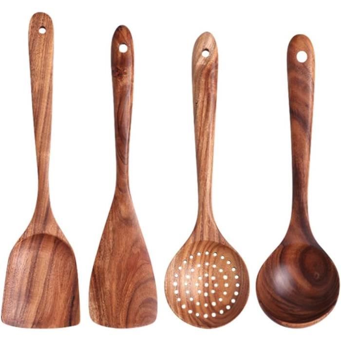 Ustensiles De Cuisine En Bois D'Olivier, Set De 2 Pièces | WhichOne