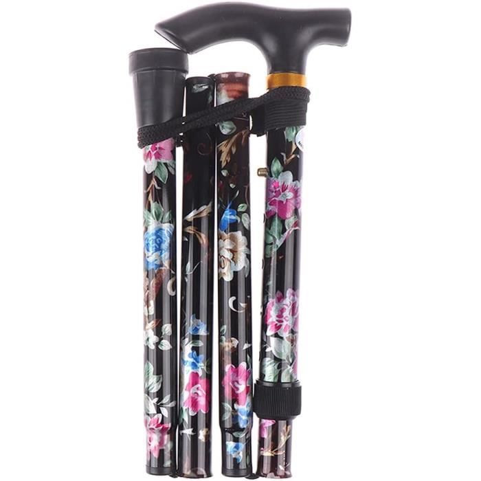 Canne De Marche Pour Femme Facile À Régler En Hauteur, Pliable