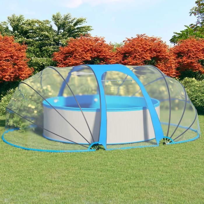 Dôme de piscine ovale 530x410x205 cm 92795