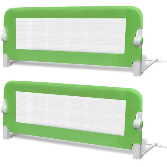 vidaXL Barrière de lit de sécurité pour tout-petits 2pcs Vert 102x42cm