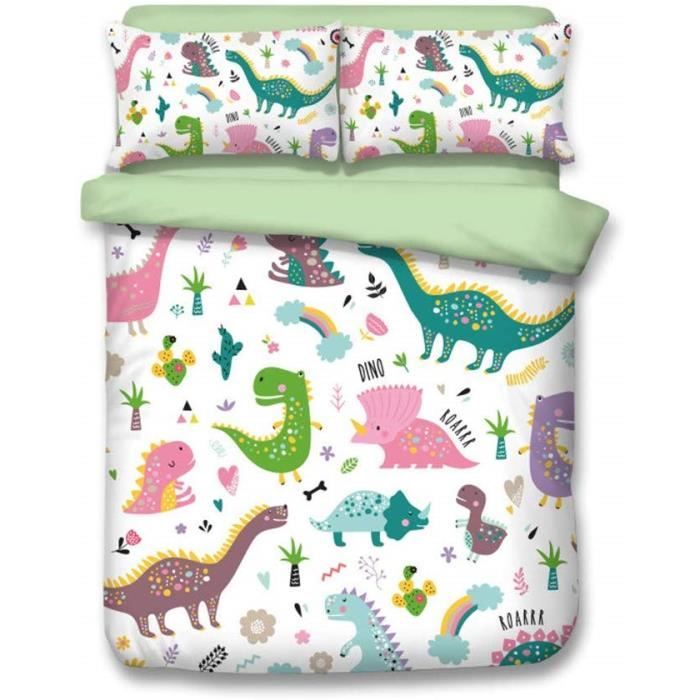 Fille Garcon Rouge Bleu Dinosaure Animal Housse De Couette Avec T Anc Etoile Tropical Arbre Parures De Lit Dinosaure 2 200x200cm Achat Vente Housse De Couette Seule Cdiscount