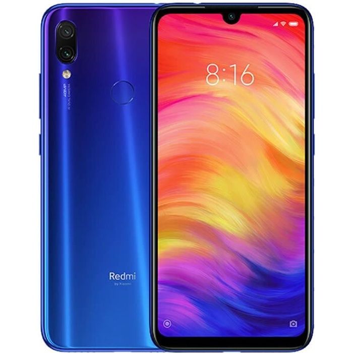 Vente Téléphone portable XIAOMI Redmi Note 7 128 Go Bleu pas cher Vente Téléphone portable XIAOMI Redmi Note 7 128 Go Bleu pas cher