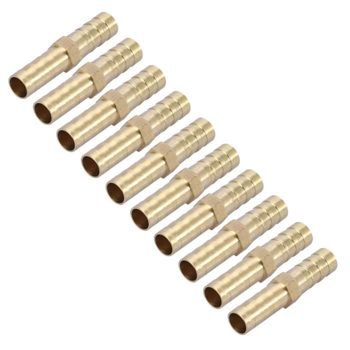 10 Réducteurs Droits Pour Tuyaux - Connecteurs Barbelés 6mm à 8mm, Plastique, Pour Air Et Eau - Lot De 10 Pièces - 11