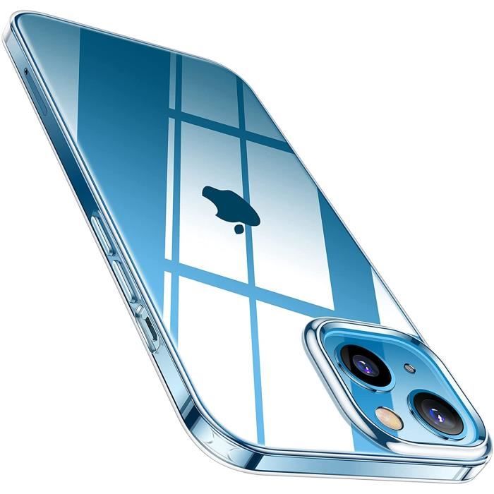 Coque iPhone 13 (Transparente et Anti-Jaunissement 12x) Antichoc Souple TPU  et Ultra Fine Coque Silicone Anti-Rayures Protection Étu - Cdiscount Auto