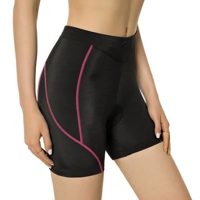Short De Cyclisme Femme Beroy Taille M - Noir Avec Rose - Rembourré Gel 3D