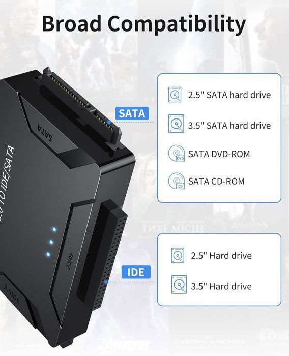 Adaptateur USB 3.0 Vers SATA III JSAUX Pour Disque Dur Ou SSD - Neuf, Universel