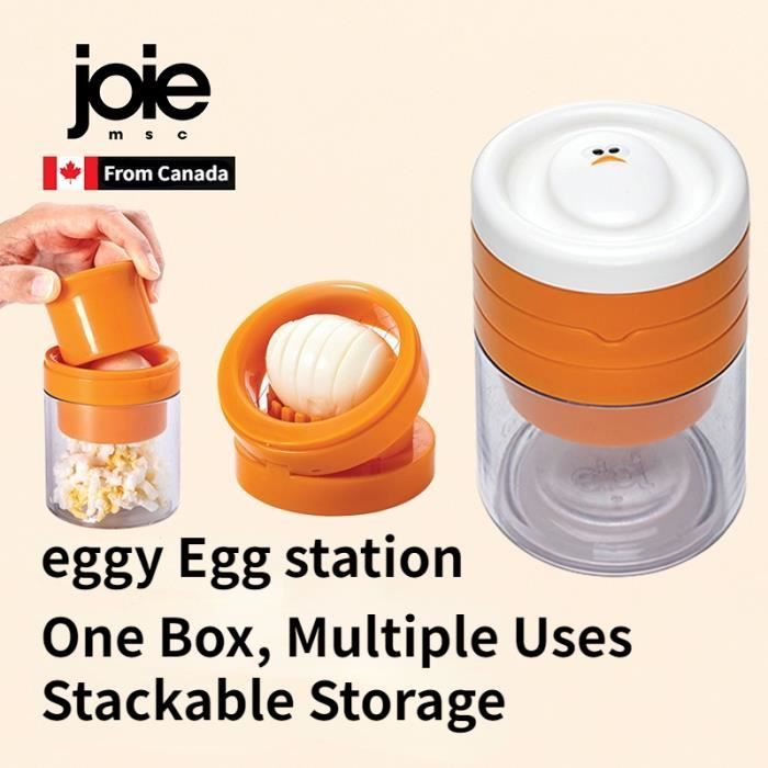 Outil Cuisine œufs Durs épluchage Facile Pique-œufs Avec Support Magnétique - Perce Coquille œufs Crus - Aiguille Acier Inox Rétractable - ABS Pique œufs Salade