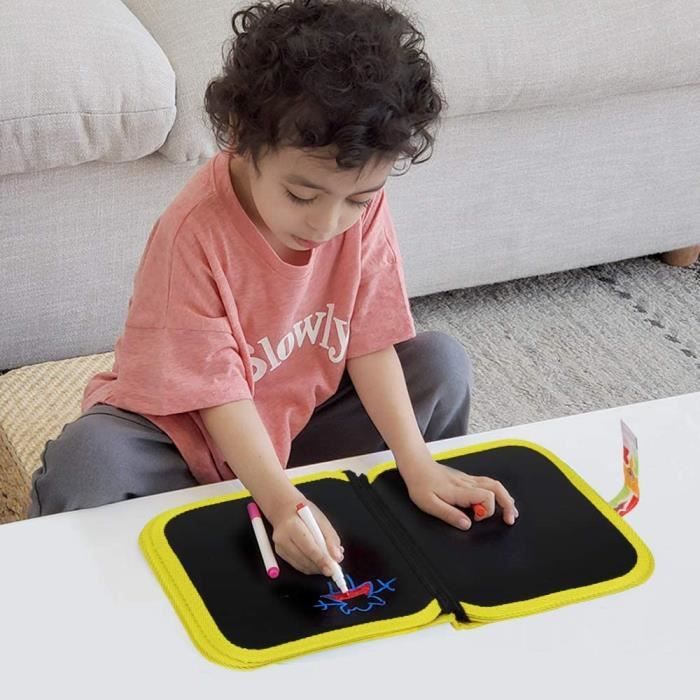 Livre De Coloriage Effaçable Pour Enfants - Avec 12 Crayons, Réutilisable, Portable, Pour Voyages, âge 2-6 Ans