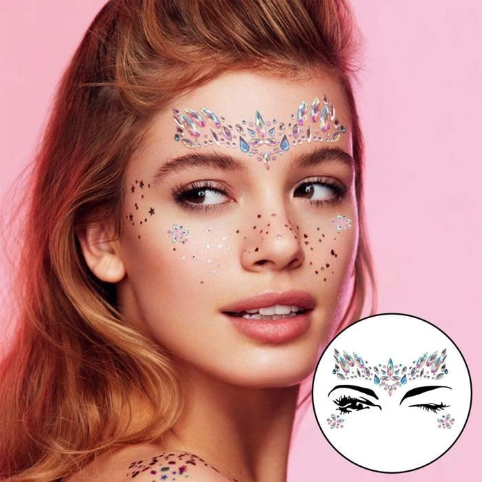 Set Accessoire Fête D'hiver : Serre-tête Flocon De Neige + Autocollants Strass étoile - Pour Noël, Carnaval, Soirées à Thème - 2