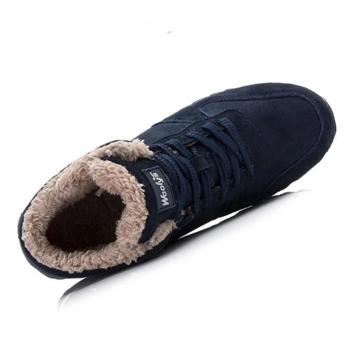 Baskets Hommes Fourrure Chaude Hiver ECELEN Grande Taille