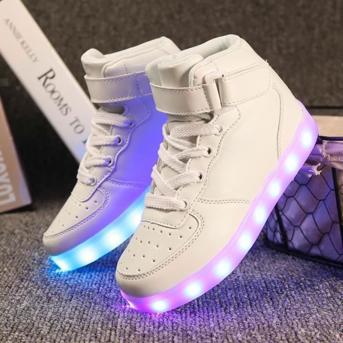 Baskets top lumineuse fille