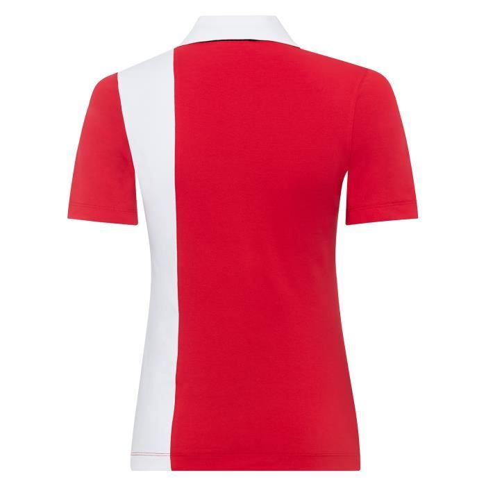 Polo Golfino Classic tricolore pour femme Rouge brillant Golf UPF 50 Brilliant red Cdiscount Sport