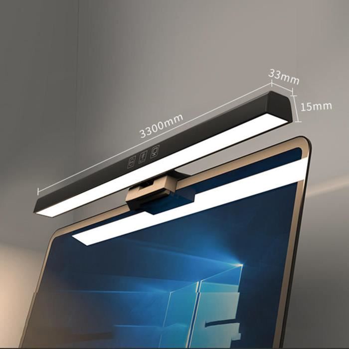 Lampe De Bureau LED 24W 80cm – Ehaho – Dimmable Avec Télécommande – Noire