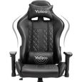 2X Chaise de bureau GAMING fauteuil ergonomique avec coussins, siège style racing gamer chair noir-2