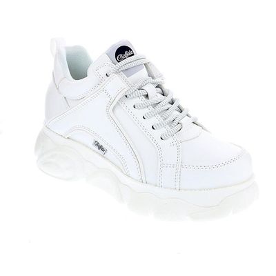 Baskets basses Buffalo 1630121 Femme Blanc Cuir Lacets