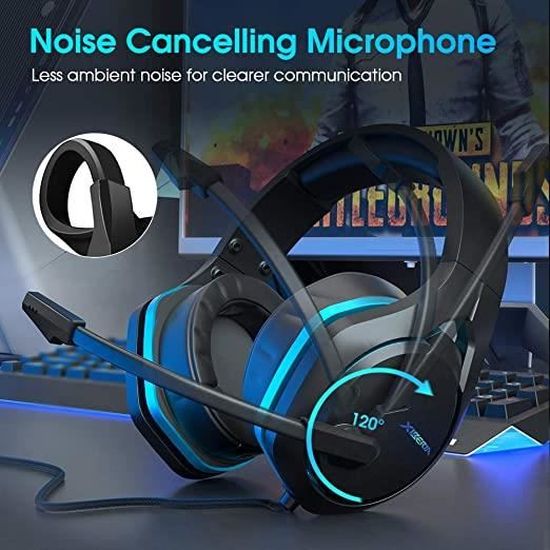 Casque de jeu Jeecoo Xiberia V22 pour ordinateur Son Surround 3D