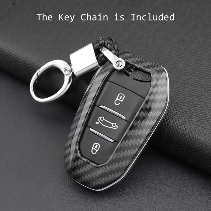 Porte clés pour voiture, coque porte couvercle boîtier porte clé 5008 DS5  DS6, Peugeot 208 DS3, citroën C4 C5 X7, C4L C6 C3 XR 3008 4008 - Type WHITE