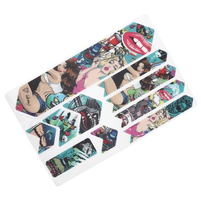 Autocollant Protecteur Pour Cadre De Vélo Motif Loup - PVC 3D Résistant Aux Chocs, Dimensions 330x66 Mm, Facile à Poser