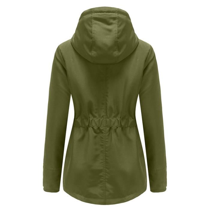 Parka Longue Doublée Polaire - Capuche Ajustable - Fermeture éclair Et Poches Pratiques - Automne/Hiver