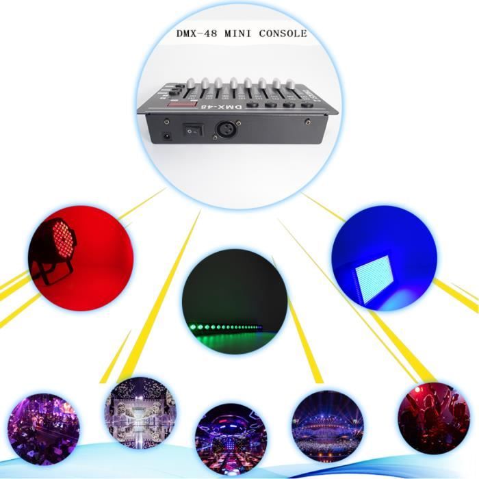 Contrôleur DMX, contrôleur de lumière DMX 192 canaux pour console DJ Disco  KTV DJ