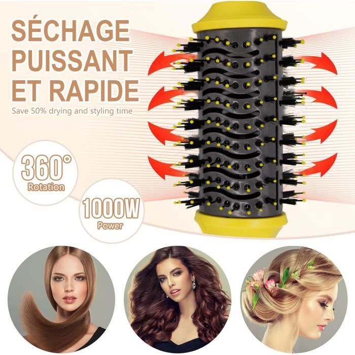Brosse Soufflante 5 En 1 Largolash - Sèche, Lisse, Boucle Les Cheveux - 1000W Bleu